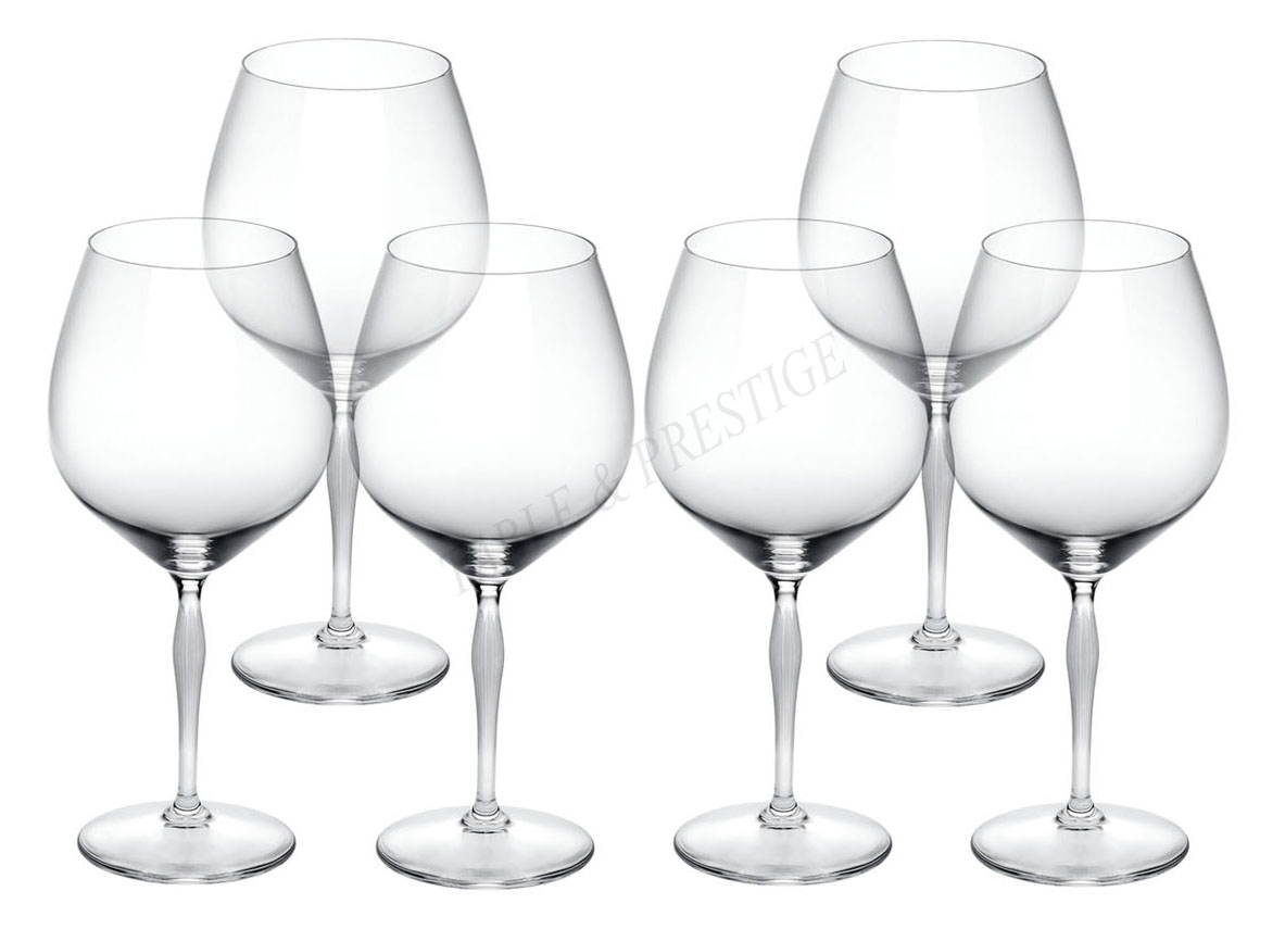 Burgundy glass - set of 6 - Lalique